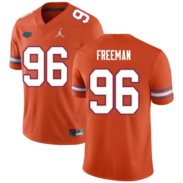 Men #96 Travis Freeman Florida Gators College Football Jerseys Orange